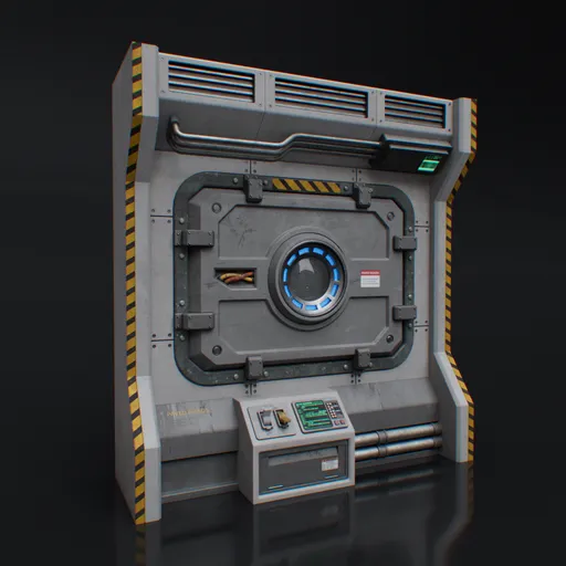 Scifi lockdown zone blast door