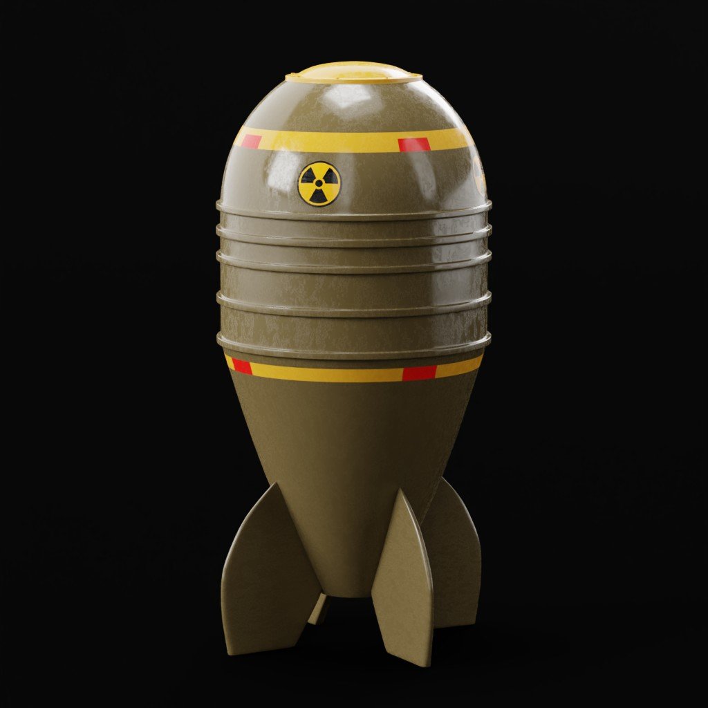 BlenderKit Download the FREE Mk6 Nuclear Bomb model