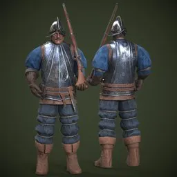 Medieval Musketeer Soldier