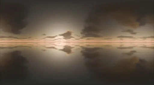 Golden Dusk Reflective Sky HDRI