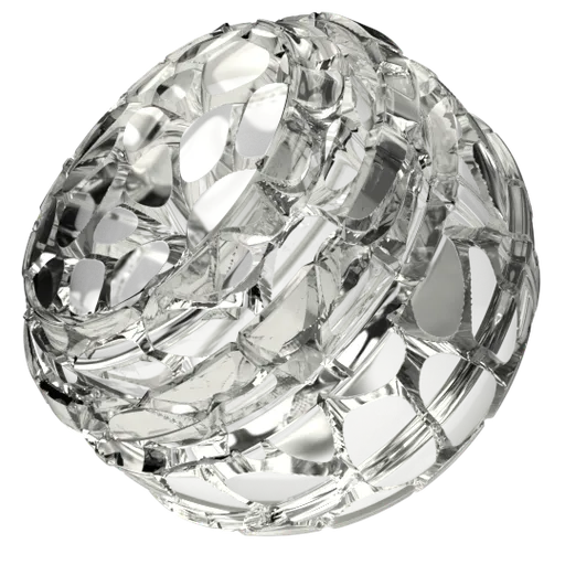 Highly detailed crystal glass PBR material for Blender 3D with a procedural single-node setup.