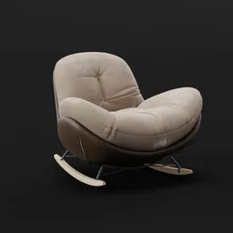 Cozy Rocking Chair Brown