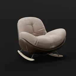 Cozy Rocking Chair Brown