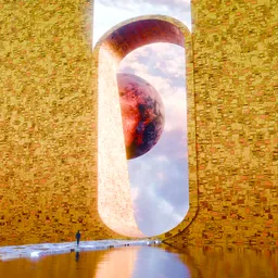 Golden Archway Portal to Space