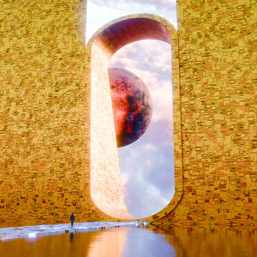 Golden Archway Portal to Space