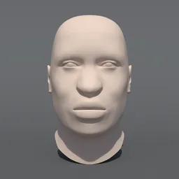 African Man Head Base Mesh