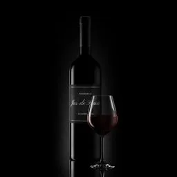 Wine Bottle and Glass scene