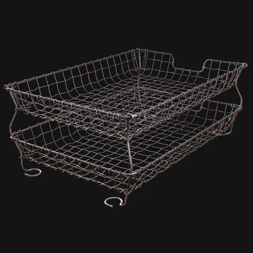 Two-Tier Wire-Mesh Office Tray