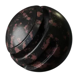 Rusty black painted metal