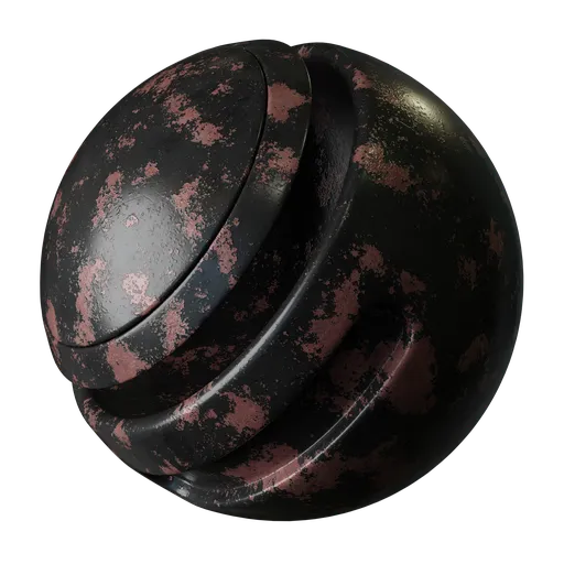 Rusty black painted metal