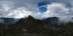 Aerial Dramatic Cloudy Landscape