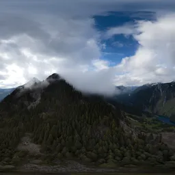 Aerial Dramatic Cloudy Landscape