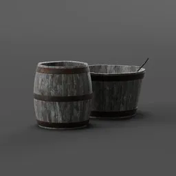 Quenching barrel and bassin