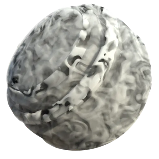 Realistic volumetric procedural smoke PBR material for 3D rendering in Blender, customizable in color, scale, and density.