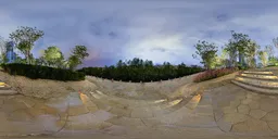 Outdoor stairs at night