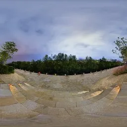 Outdoor stairs at night