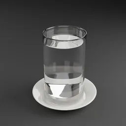 Glass Cup with Saucer