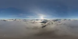 Aerial Mountain Cloud Landscape
