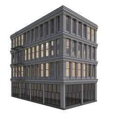 Low Poly Modular Building 01