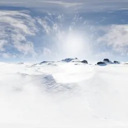 Snow Field Clear Sky