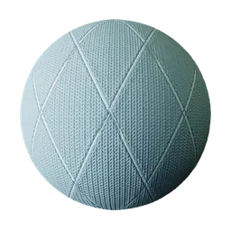 Blue Quilted Knit Fabric