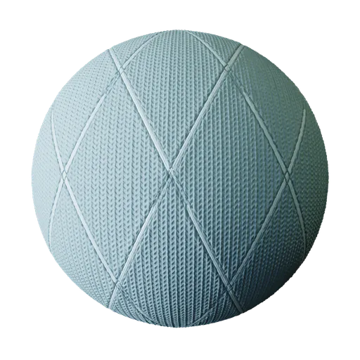 Blue Quilted Knit Fabric