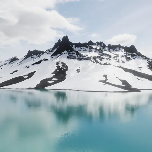 Snow  Mountain Landscape Glacier Lake