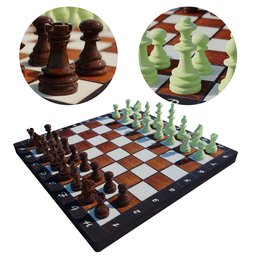 Classic wooden chess set