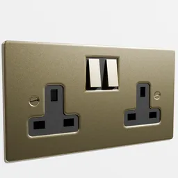 Brass Double Socket UK