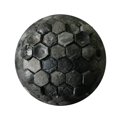 Wet Worn Hexagon Stone Tiles