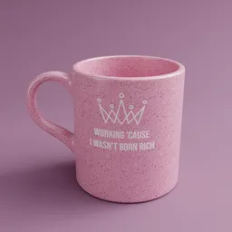Personalized pink ceramic mug