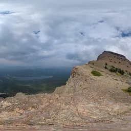 Overcast Cloudy Mountain Landscape