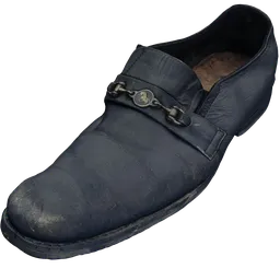 Realistic men's dress shoe 3D model, high-detail leather texture, suitable for Blender renderings.