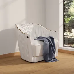 Modern Pleated Accent Chair