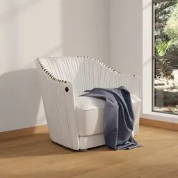 Modern Pleated Accent Chair