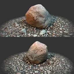 Boulder on ground