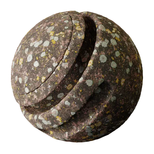 Rock or stone with fungal attack