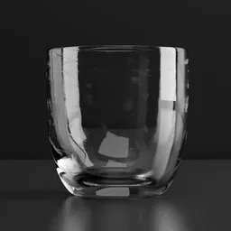 Realistic 3D model of a clear glass with detailed fingerprint textures, perfect for Blender renderings.