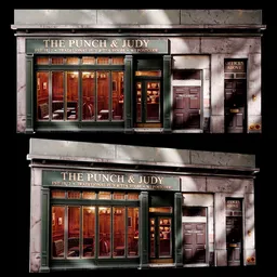 Realistic shopfront for games and visual