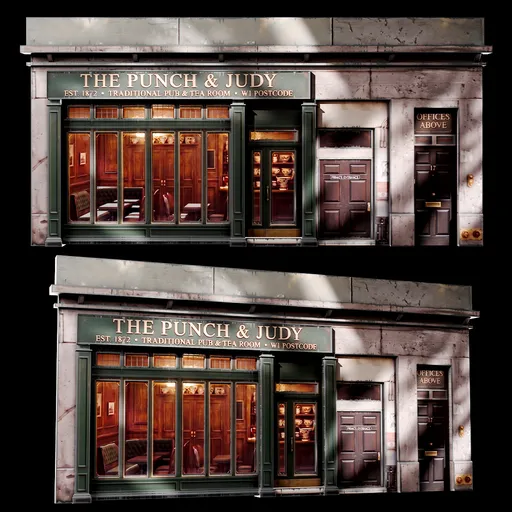 Realistic shopfront for games and visual