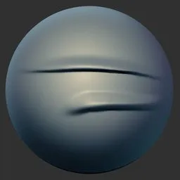 3D sculpting brush thumbnail showing wrinkle effect ideal for sculpting realistic fabric details in Blender.