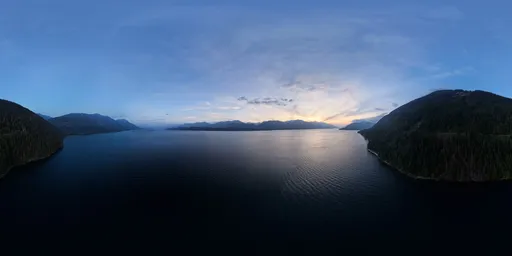 Dramatic Sunset Twilight Lake