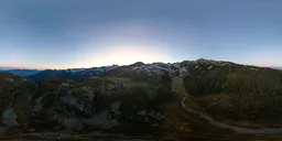 Aerial Canadian Mountain  Sunset