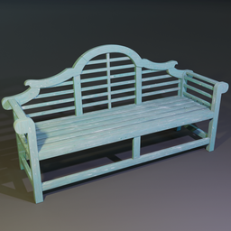 "Add antique-chic flair to your outdoor space with the Safavieh Kamran Garden Bench 3D model in Blender 3D. Made from sustainable acacia wood, this bench features a weathered paint scheme for added style."