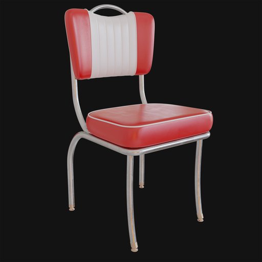 Retro Diner Chair B Bar chairs models BlenderKit