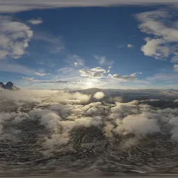 Aerial Mountain Landscape Cloudy
