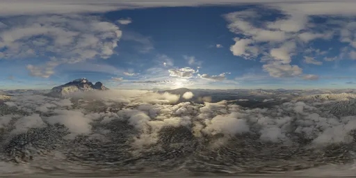 Aerial Mountain Landscape Cloudy