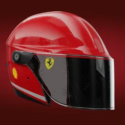 "Get race-ready with this high-quality Pit Crew Helmet PL 3D model, inspired by the iconic Ferrari design. Perfect for Blender 3D enthusiasts and car racing fans alike, this futuristic helmet features elements of the F40 and a red background reminiscent of outrun aesthetics. Use it for your next automotive project or visualize it as a cool Discord profile picture."