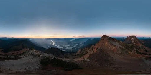Colorful Twilight Sunset Mountain