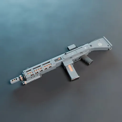 Sci Fi Assault Rifle Gun